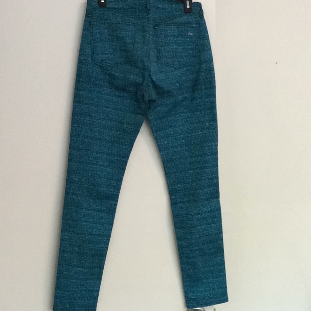 RAG AND BONE BLUE TWEED PRINTED JEANS SIZE 29